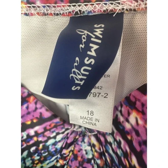 Swimsuits For All Macrame Underwire One Piece Swimsuit Cut Out Plus Size 18 - Picture 11 of 16